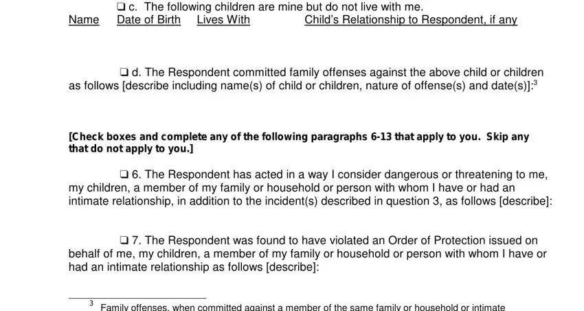 Part # 5 of completing form 2 8