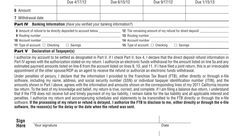 Completing part 2 in 8453 form ol
