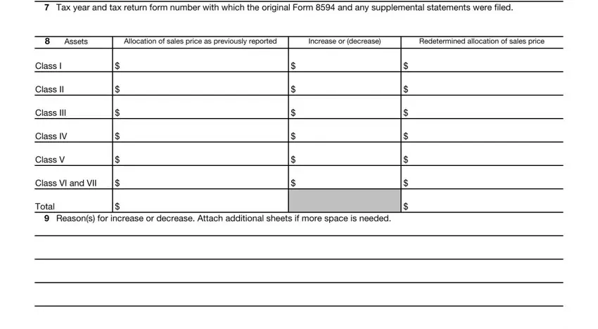 Form 8594 writing process explained (stage 3)