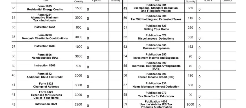 Stage no. 3 of filling in irs form 8635