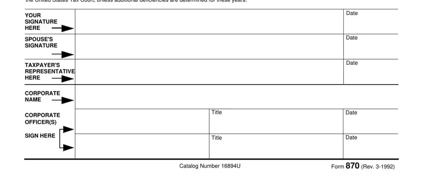 Part # 2 for completing form 870 ad