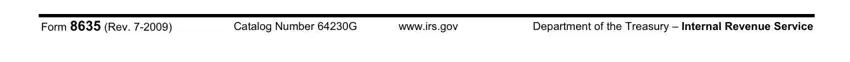 Stage no. 5 in filling in irs form 8635