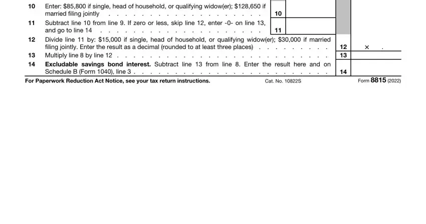 Completing section 2 of irs form 8815
