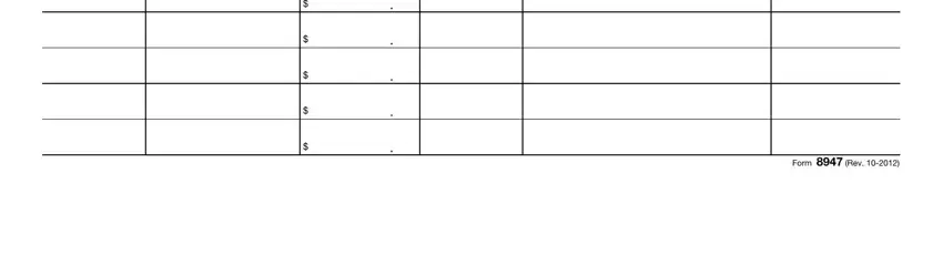 Filling out section 5 in 2010