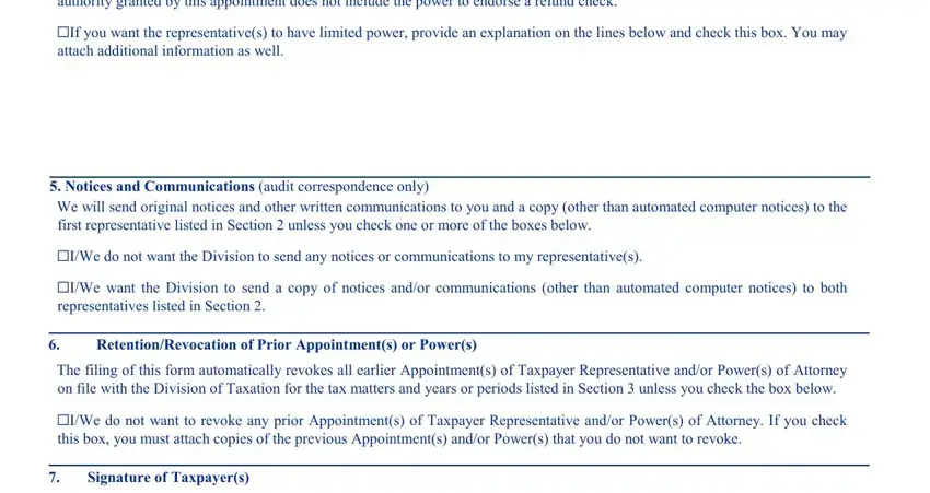 The filing of this form, Signature of Taxpayers, and representatives listed in Section inside Form 906 Closing Agreement