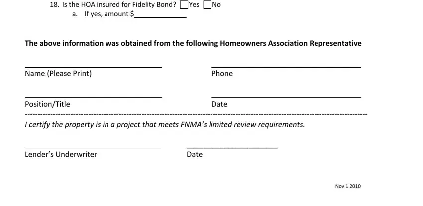 Part number 3 in submitting condo certification