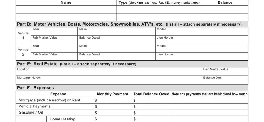 Make, Balance, and Fair Market Value in wi review form