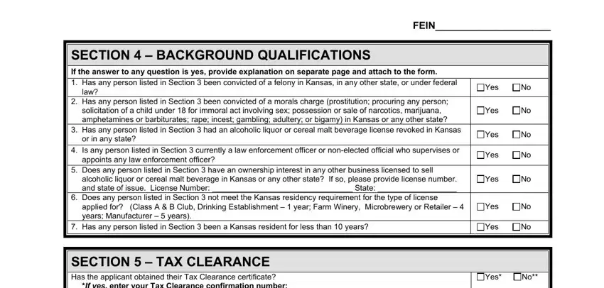 Step no. 4 of completing Form Abc 807