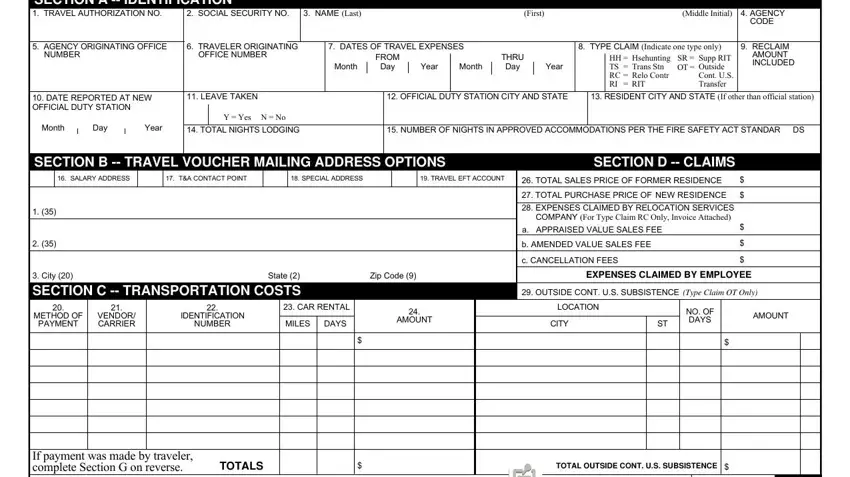 Filling out part 1 of entitlements