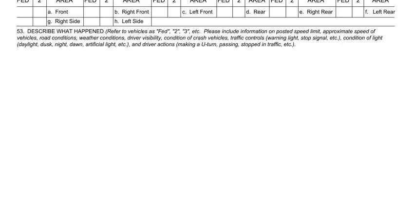 Part no. 5 in filling out word document accident report form