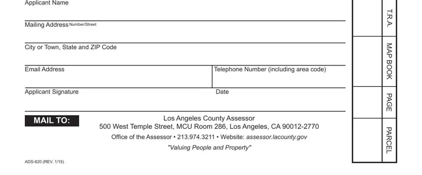 Date, Applicant Signature, and Applicant Name of Form Ads 820