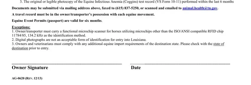 Filling in part 1 in certificate of veterinary inspection pdf