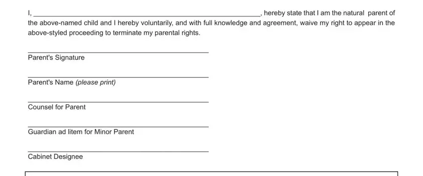 Completing section 2 in kentucky stepparent adoption