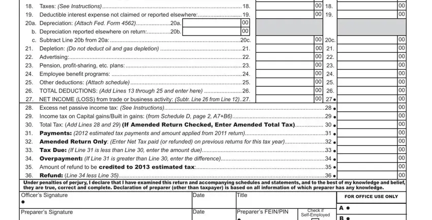 The right way to fill in Form Ar1100S step 2