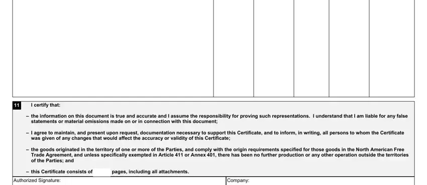 Completing section 2 in nafta form b232e