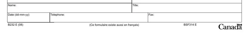 Filling out section 3 of nafta form b232e