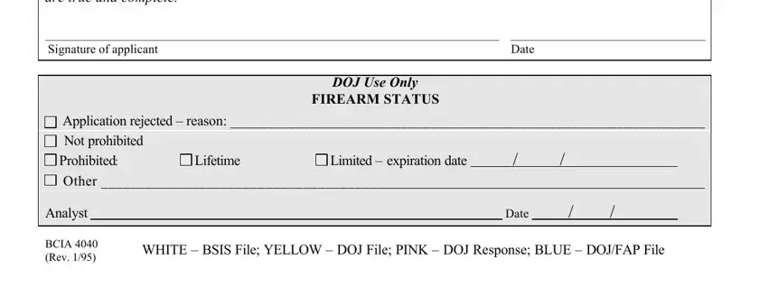 Completing part 2 in bcia 4040 form