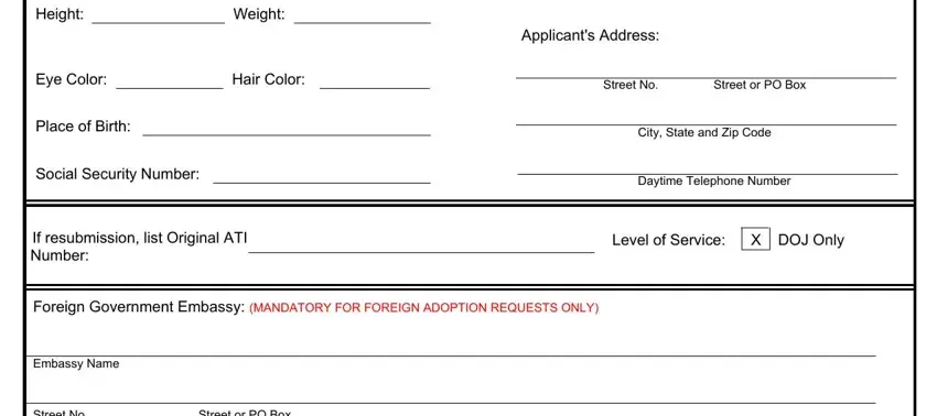 The way to fill in request for live scan services form step 2