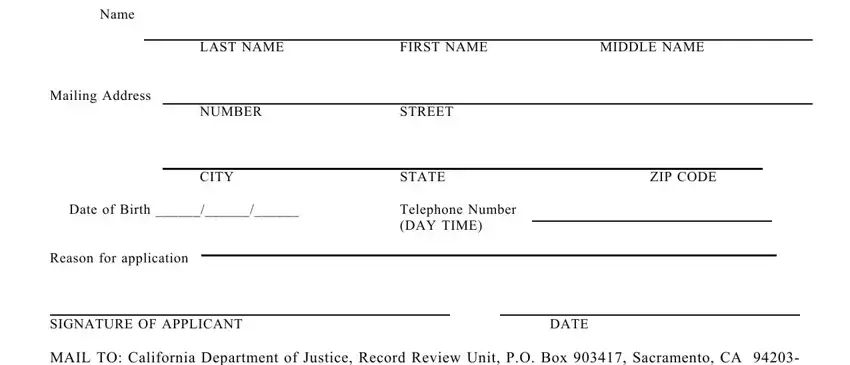 Filling in segment 1 in indigence