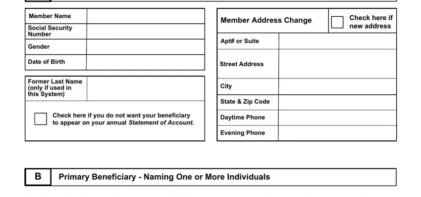 The way to fill out nomination beneficiaries portion 1