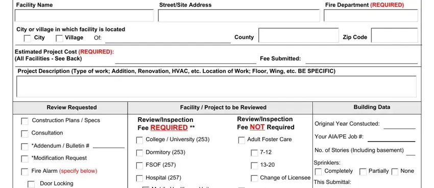 Filling out section 1 of outpatients