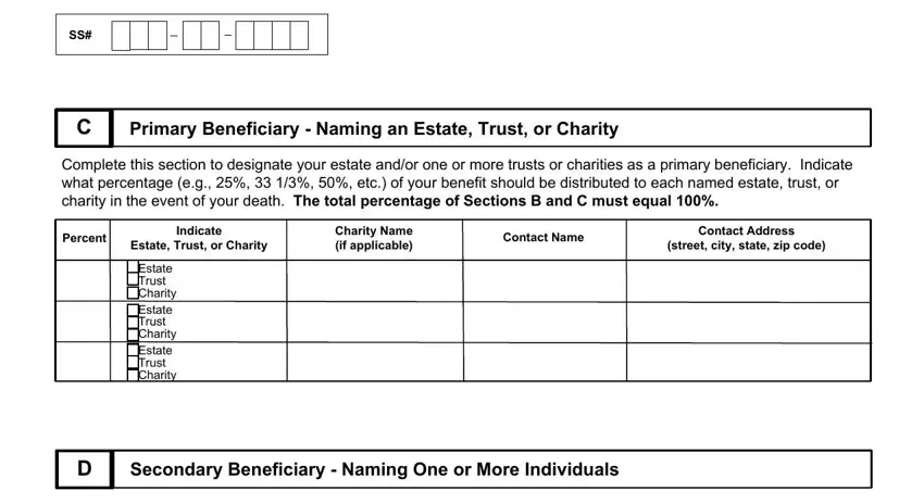 Learn how to fill in nomination beneficiaries portion 3