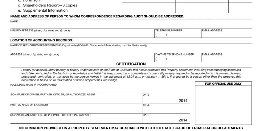 NAME AND ADDRESS OF PERSON TO WHOM, a Annual Report to Federal, and ADDRESS street city state and zip inside Form Boe 517 Pc