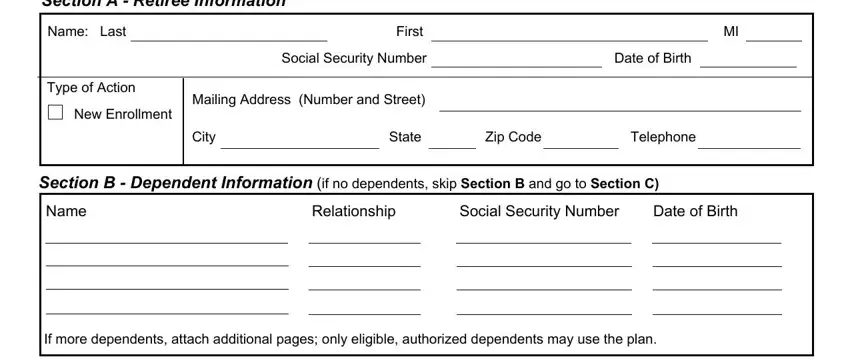 Step # 1 for filling in calhr form 695