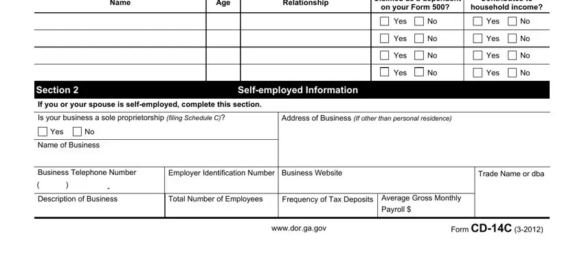 Yes, on your Form, and Yes in cd 14b form