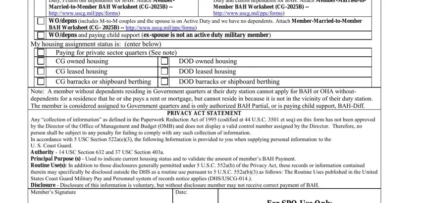Step number 2 in filling out CG-2025