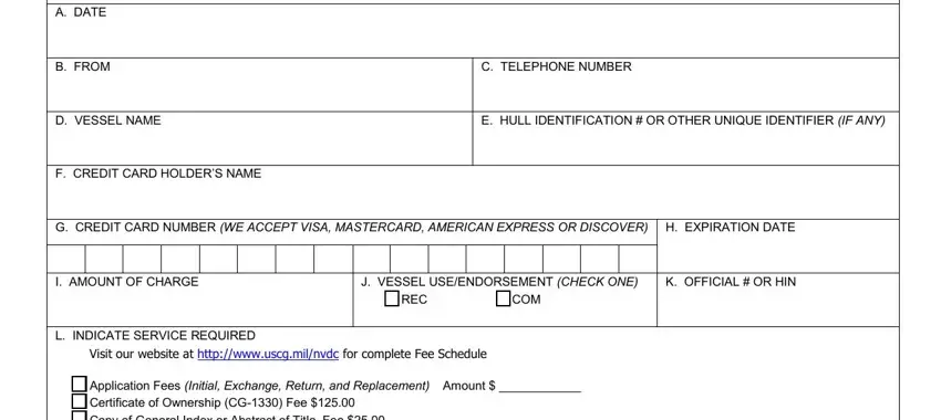 Step no. 1 of submitting form 7042 form