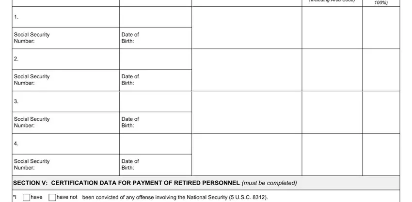 Social Security Number, Social Security Number, and have not of dhs form cg 4700