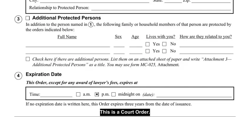 Expiration Date, Sex, and In addition to the person named in inside civil hearing 2