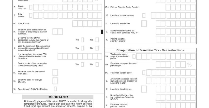 E Louisiana taxable income, Louisiana income tax, and Enter the code for the federal of Form Cift 620