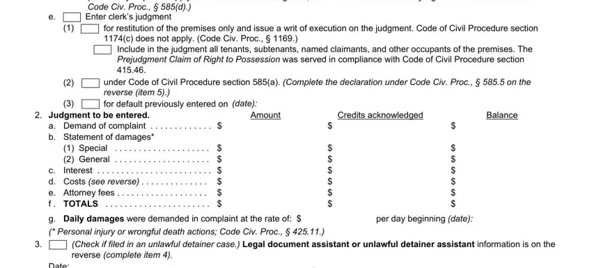 Filling in segment 2 in 2013-2020 Form CA CIV-110 Fill Online