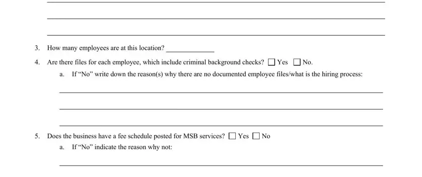 Writing section 2 of independent review form