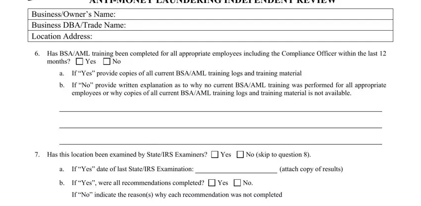 independent review form completion process detailed (step 4)