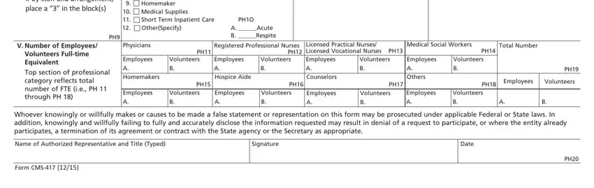 Stage no. 2 of submitting cms417