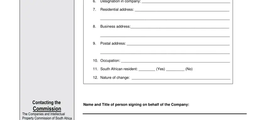 Tips to complete cor39 director amendments portion 2