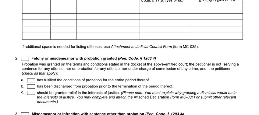 request form for expungement conclusion process described (stage 2)