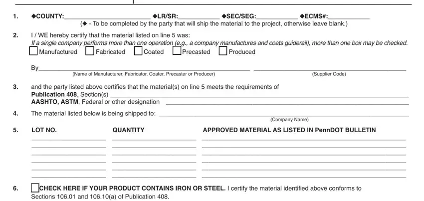 Stage no. 1 in filling in 4171 form