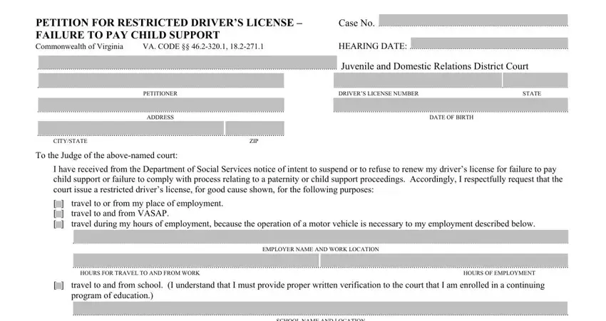 Form Dc 281 completion process described (step 1)