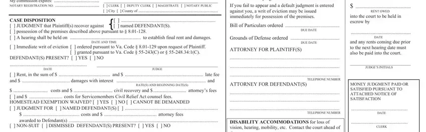 Stage no. 2 in filling out Form Dc 421