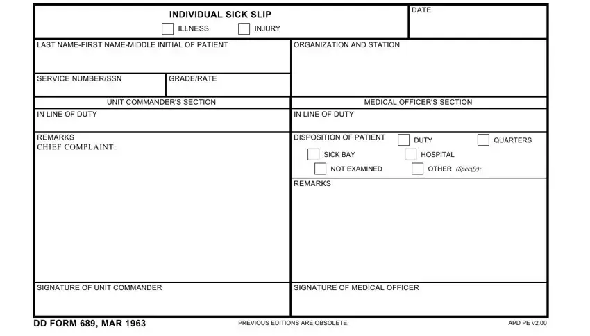 sick slip completion process described (step 1)