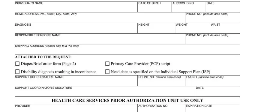 Stage # 1 in submitting PCP