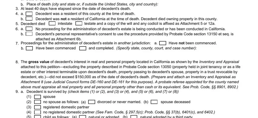 Stage number 2 in completing how to determine property