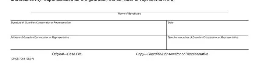 Ways to fill out dhs 7068 english form step 2