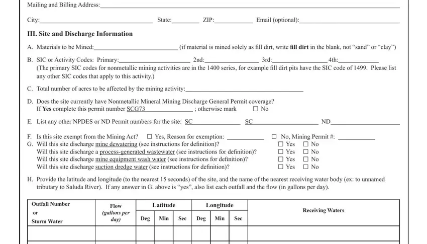 Filling in part 2 in Form Dhec 3559