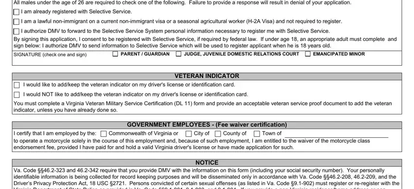 A way to fill out license application online portion 4