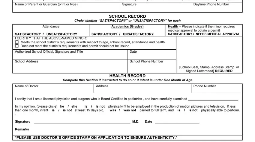 Meets the school districts, Attendance, and Circle whether SATISFACTORY or of Form Dlse 277